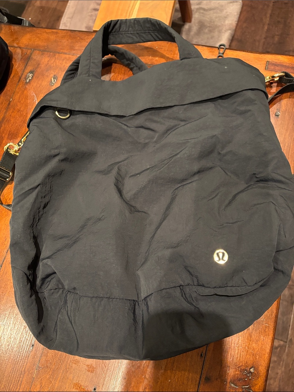 lululemon athletica Black Convertible Backpack Tote